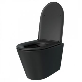 Унитаз подвесной Maretti Florenza безободковый с микролифтом, FL10PBM97-560, черный